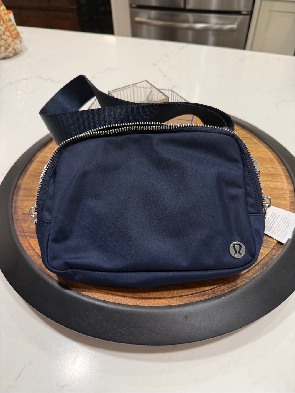 lululemon Navy Everywhere large Belt Bag with Silver Hardware